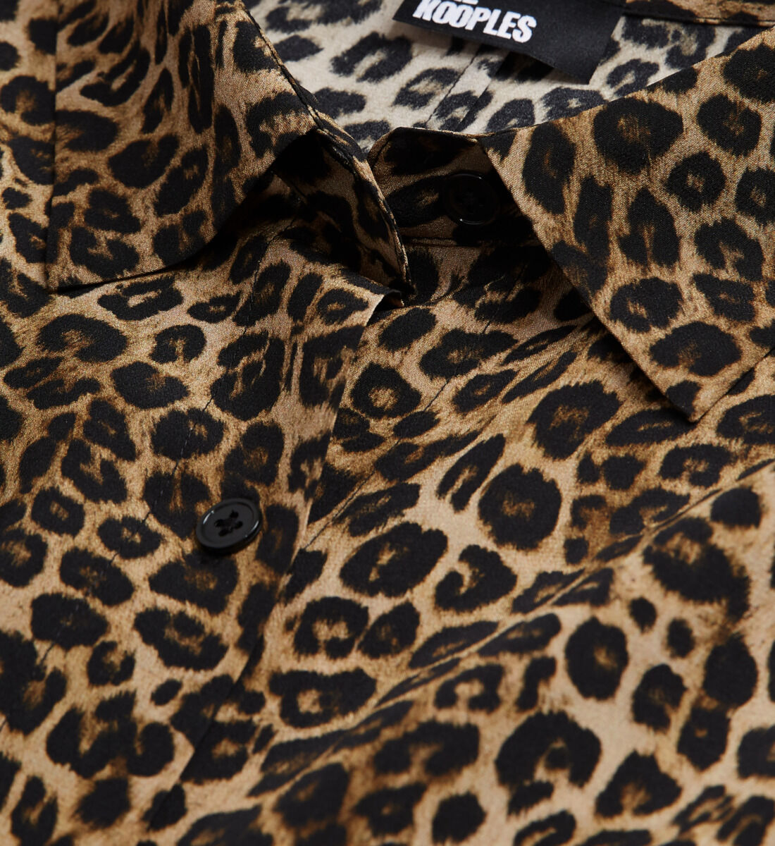 Long leopard print silk dress