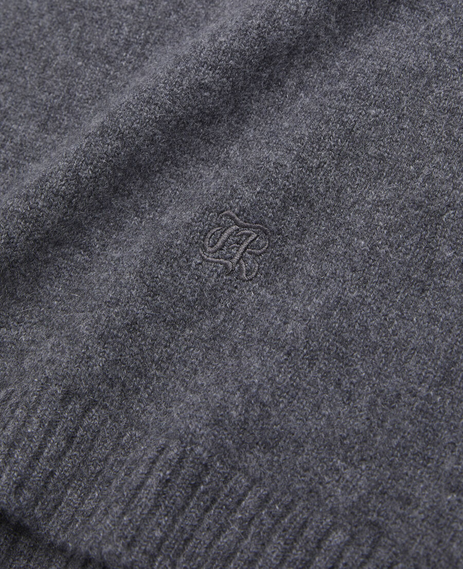 grey cashmere-blend sweater