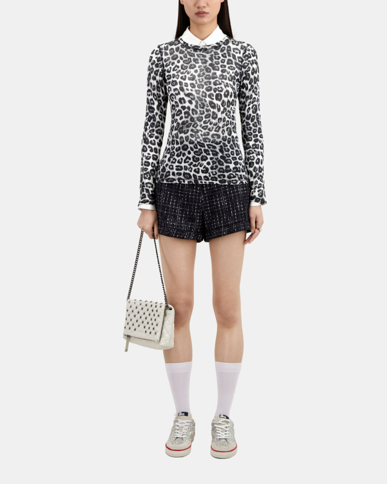 The Kooples FEMME BLACK GREY t-shirt femme imprimé