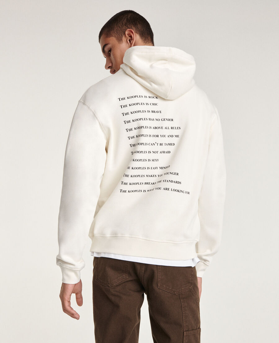 The Kooples HERREN ECRU ecru sweatshirt mit siebdruck what is