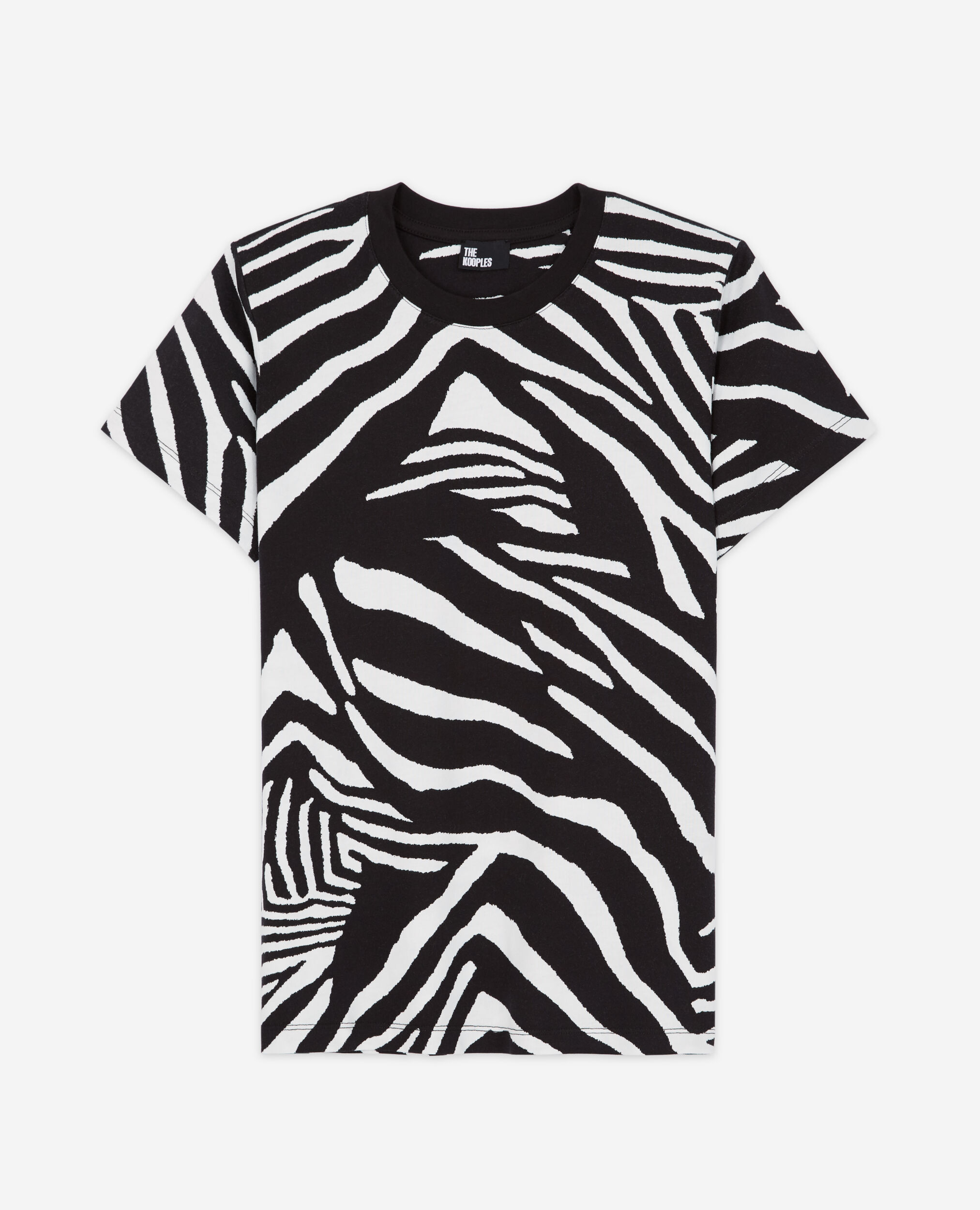 T-Shirt Damen mit Print, BLACK / WHITE, hi-res image number null