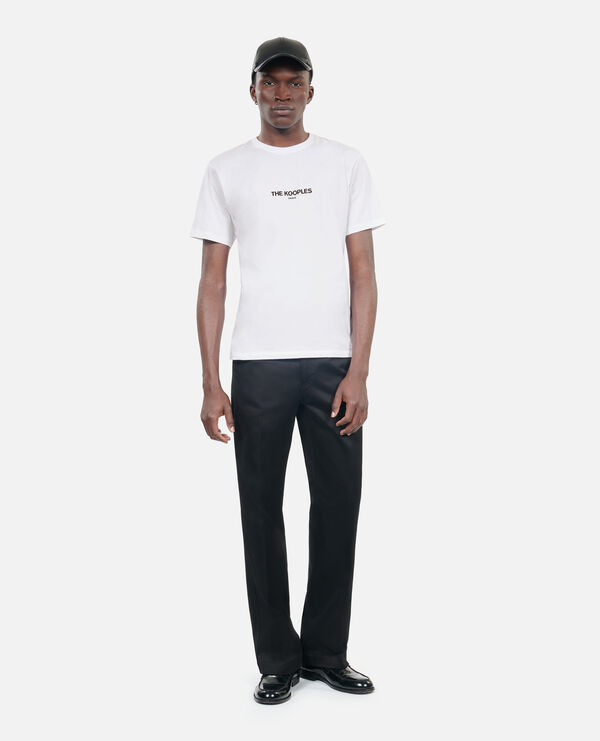men's white cotton t-shirt with the kooples logo