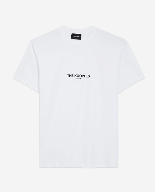 men's white cotton t-shirt with the kooples logo