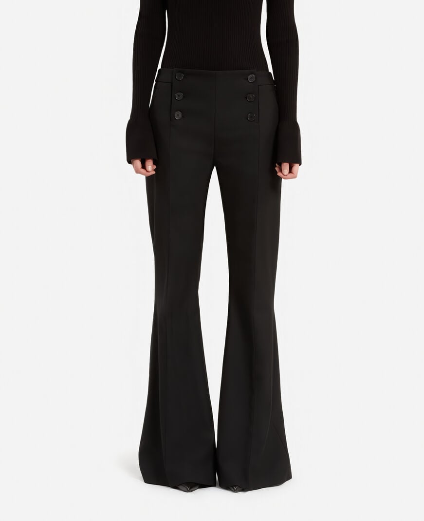 The Kooples WOMEN BLACK black flare pants