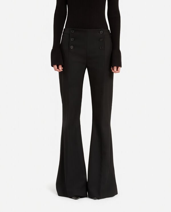 The Kooples FEMME BLACK pantalon flare noir