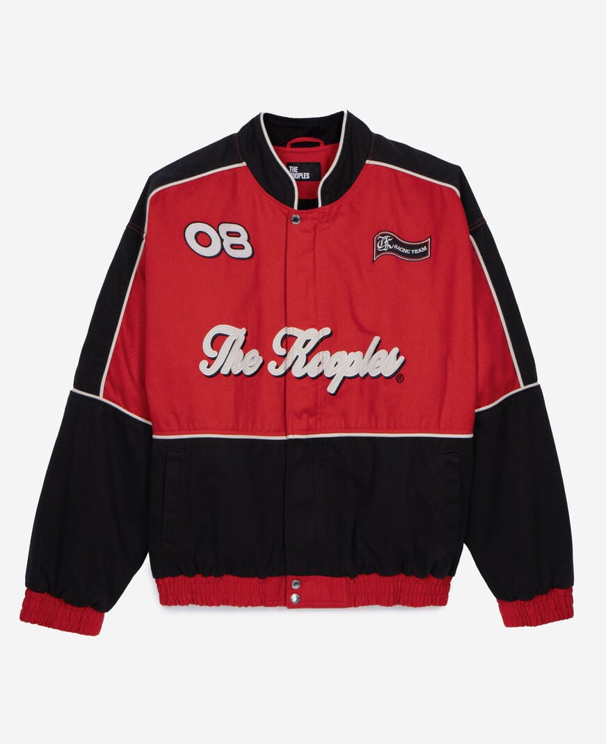 The Kooples MEN BLACK - RED black and red racing jacket