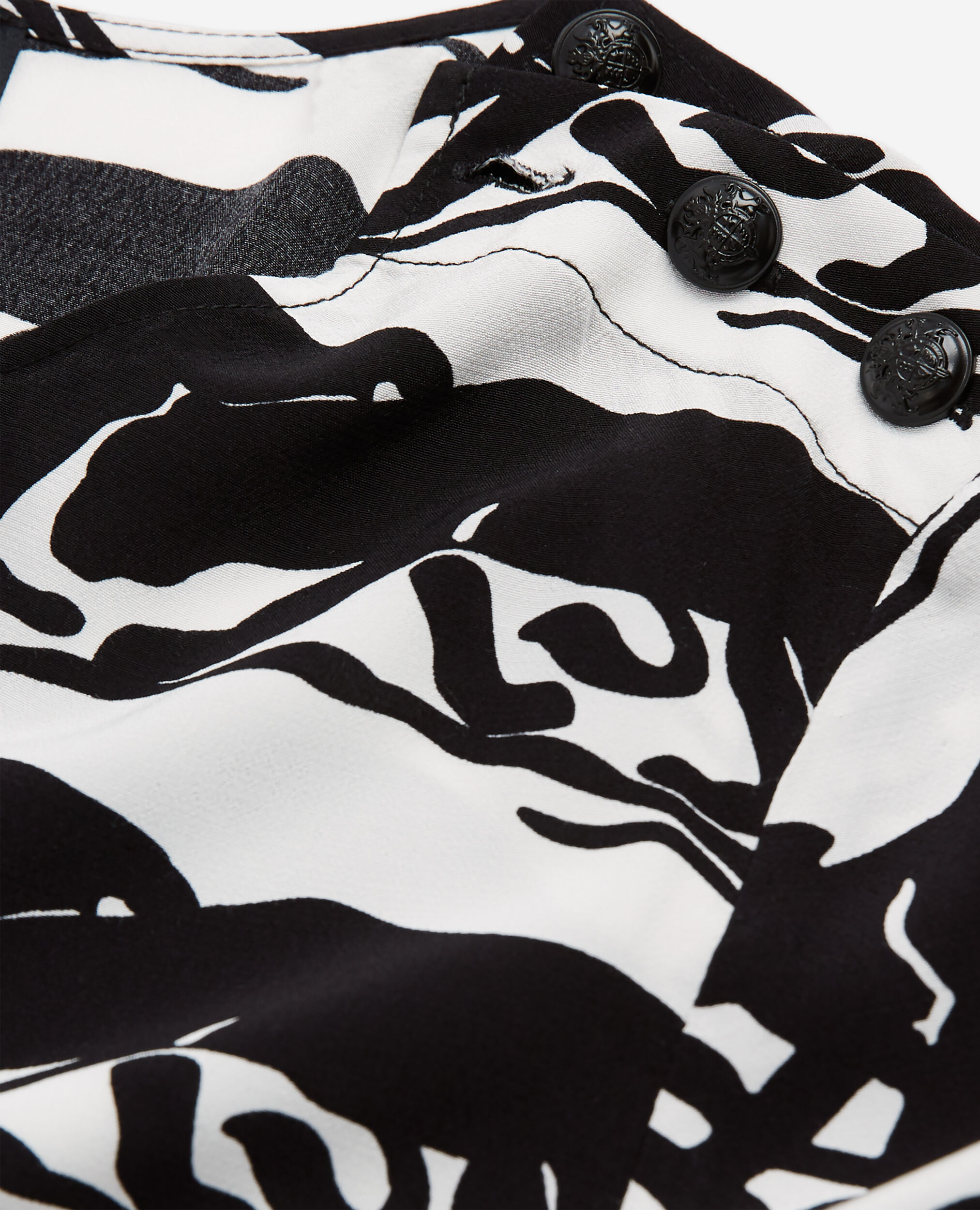 Panther printed blouse, BLACK / WHITE, hi-res image number null