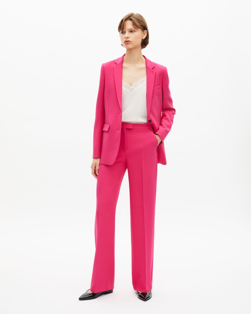 The Kooples FEMME PINK veste tailleur rose en crêpe