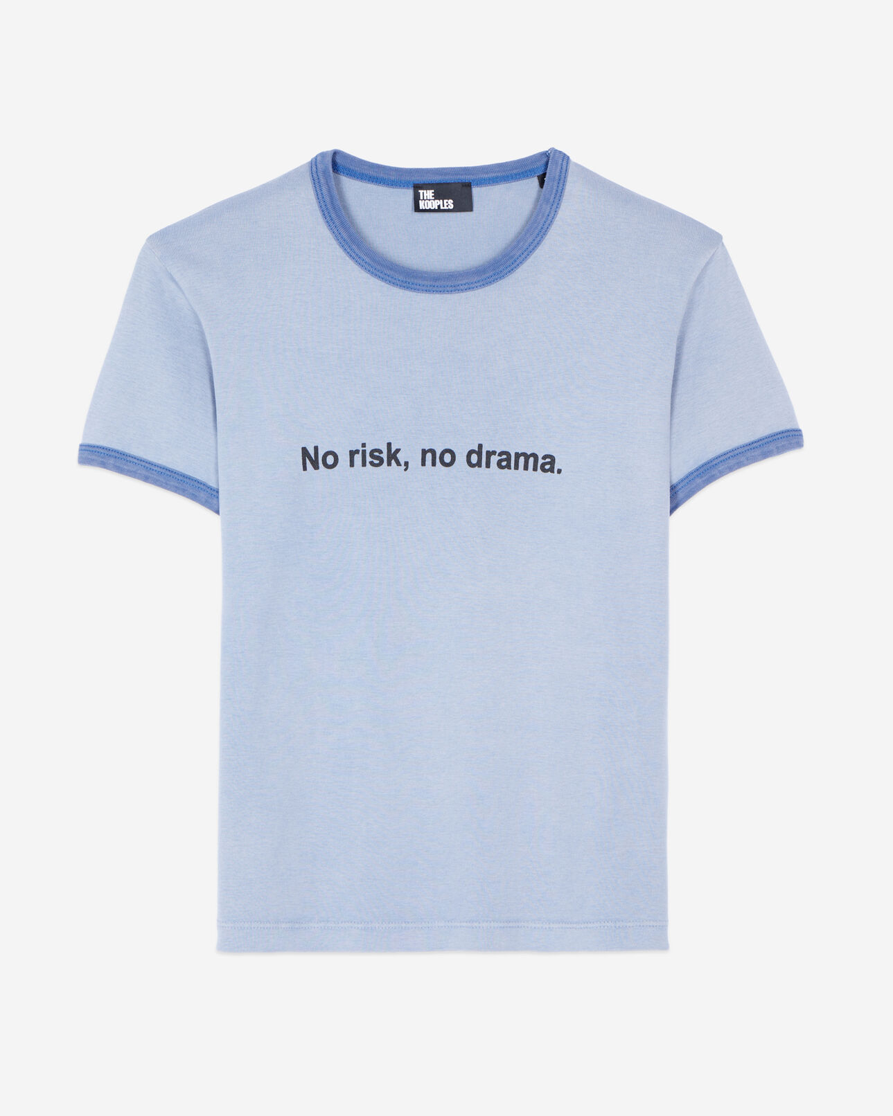 The Kooples WOMEN STONE BLUE blue no risk serigraphy t-shirt