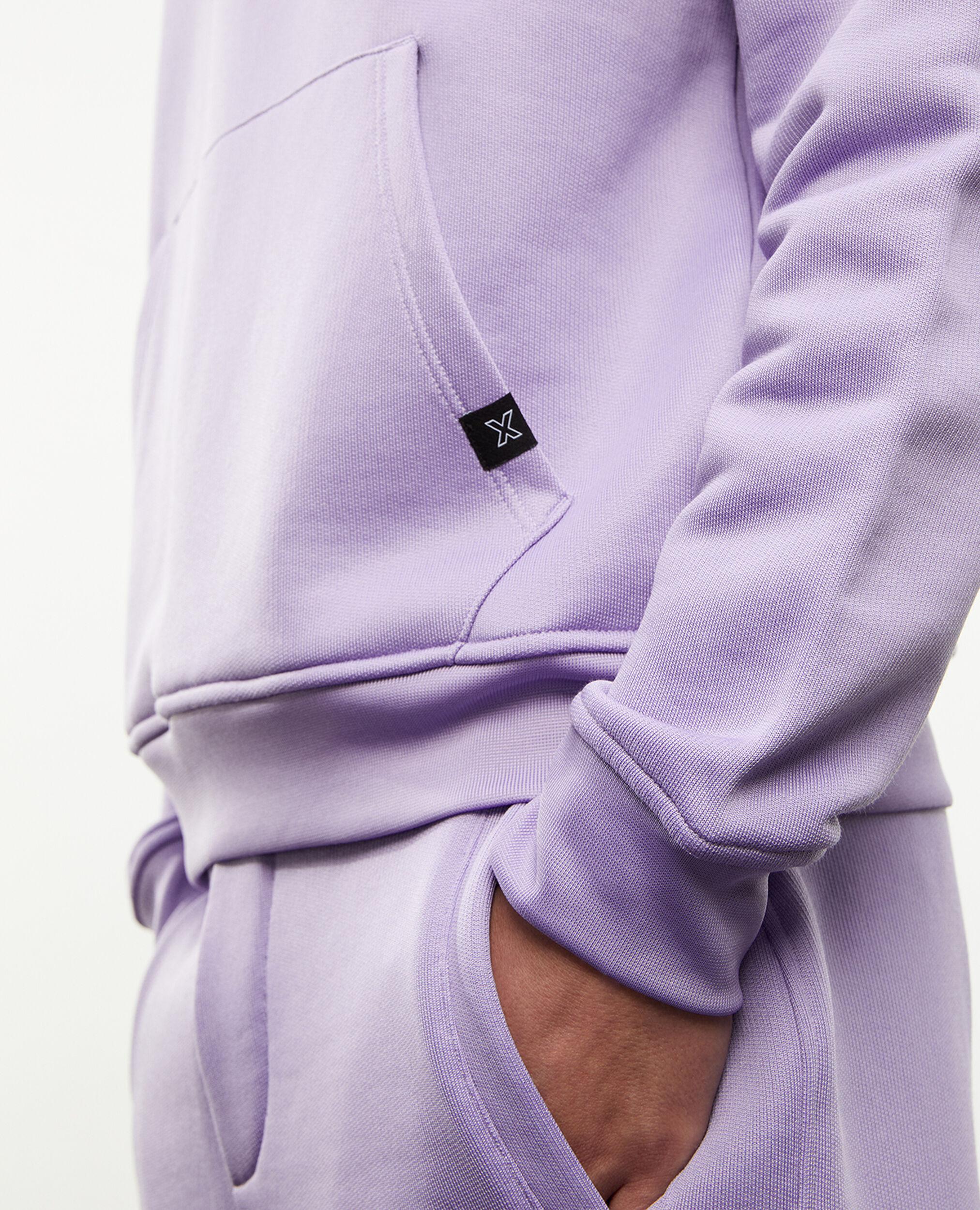 Purple sweatshirt with printed hood , PURPLE, hi-res image number null