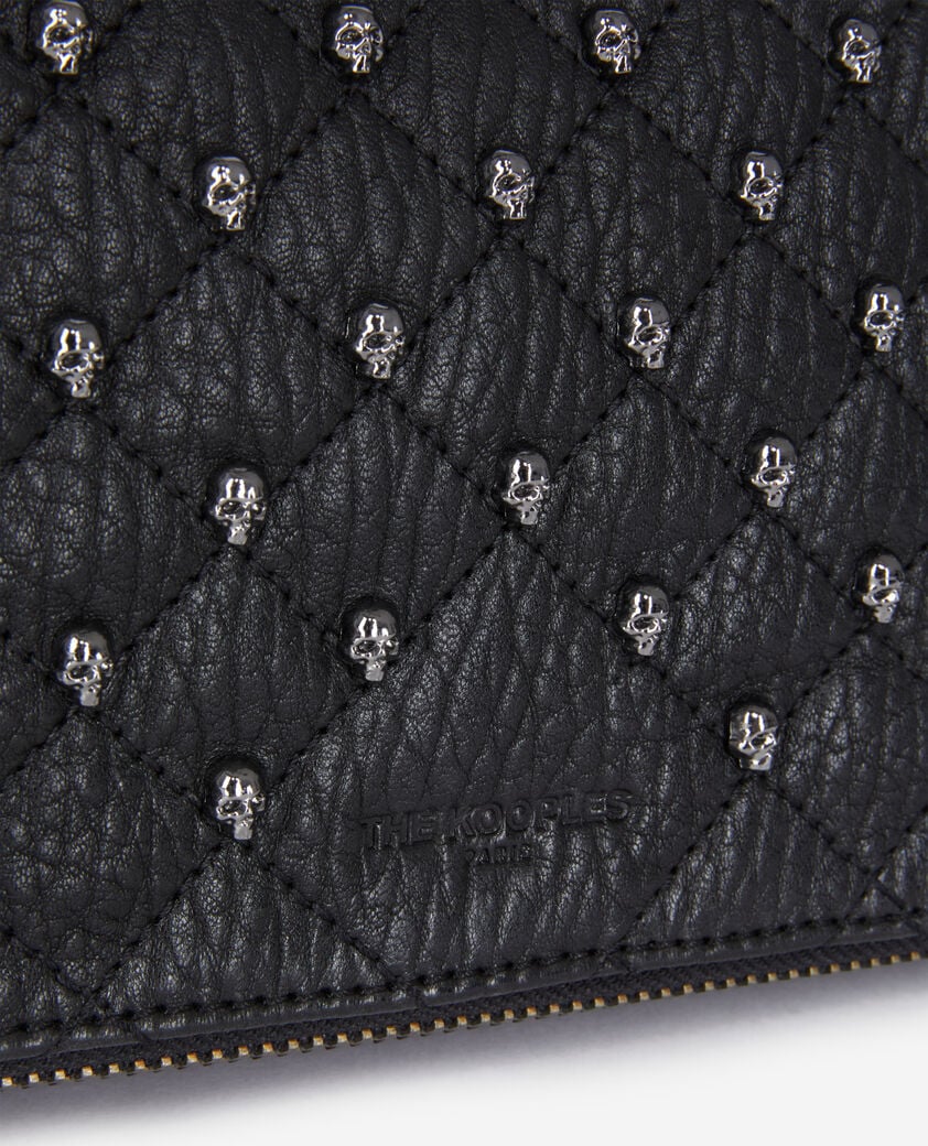 The Kooples FEMME BLACK pochette héritage medium en cuir noire