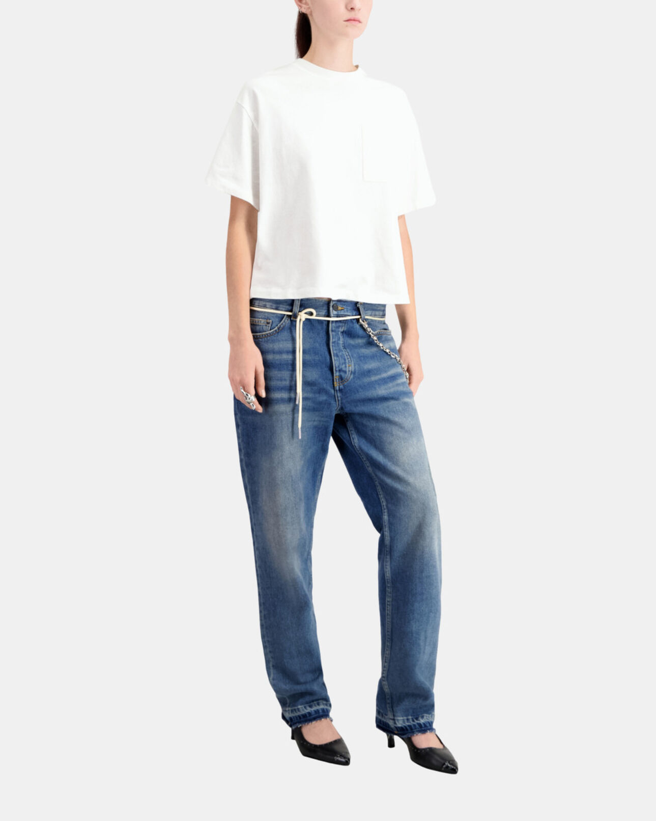 The Kooples WOMEN WHITE white t-shirt with logo