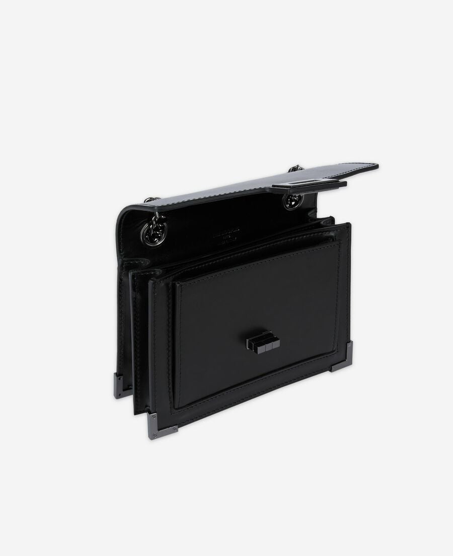 The Kooples DAMEN BLACK emily kleine tasche aus glattem schwarzem leder