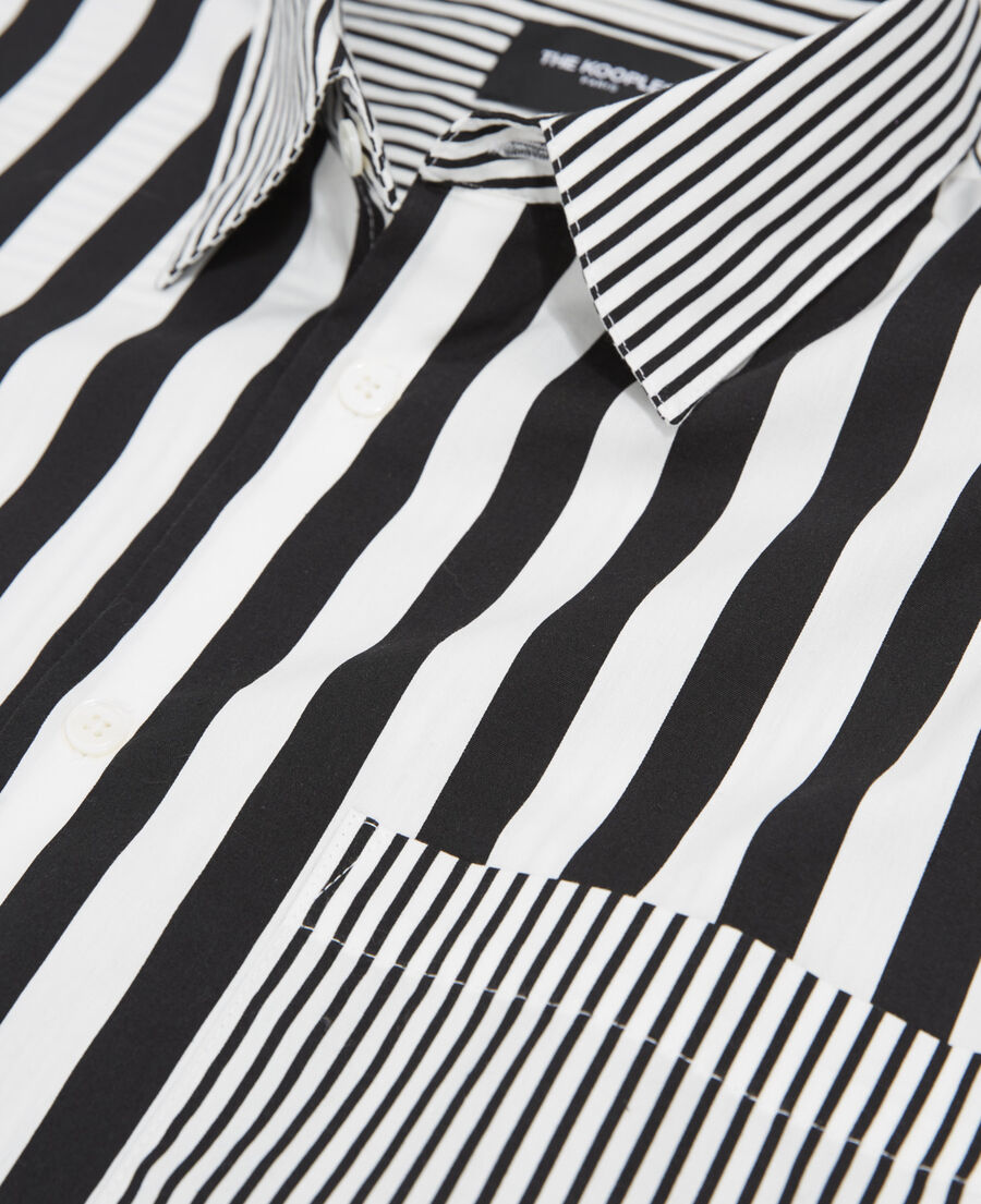 The Kooples H BLACK WHITE shirt with classic collar