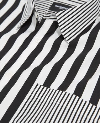 The Kooples H BLACK WHITE shirt with classic collar