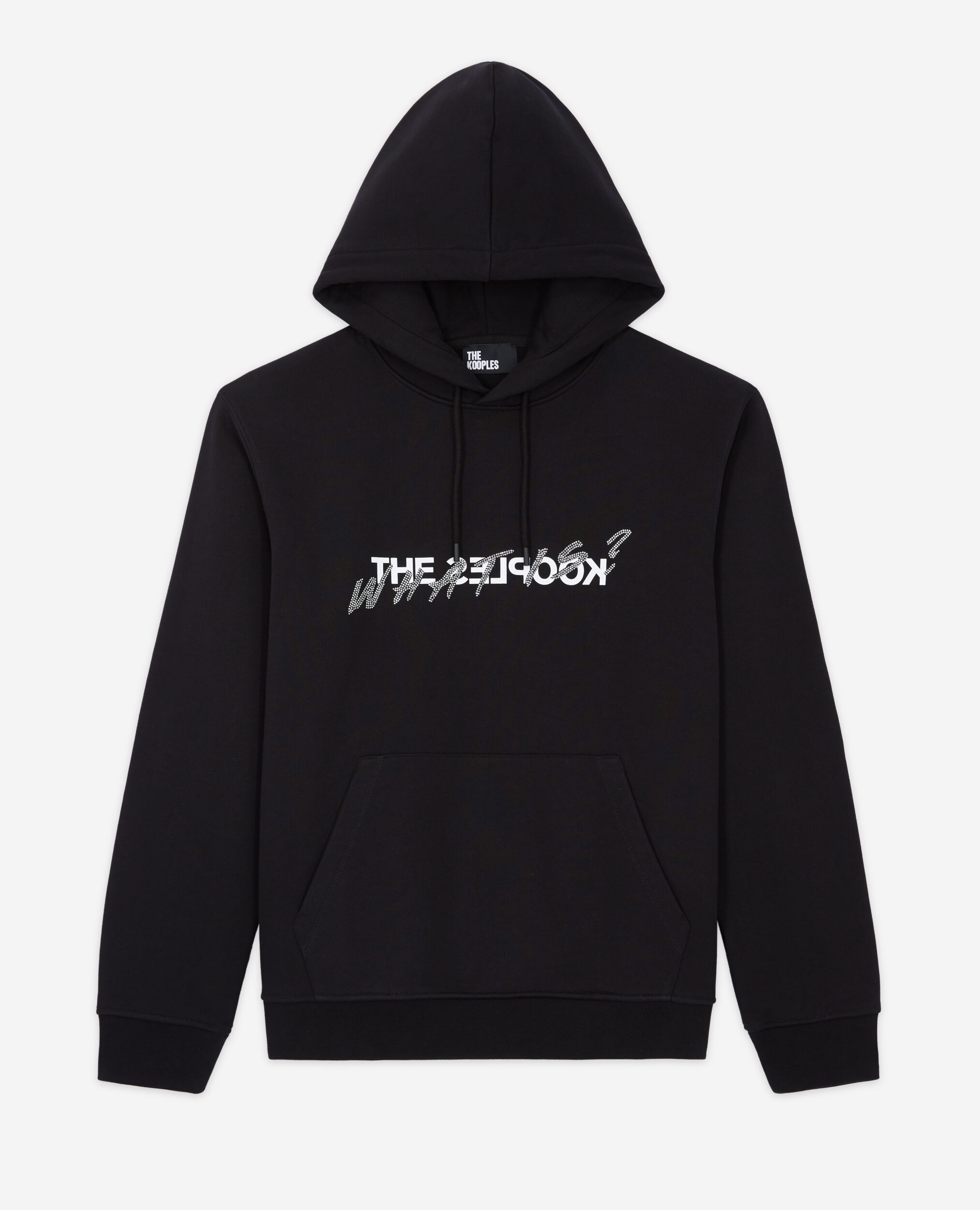 Schwarzes Sweatshirt mit „What is“-Schriftzug, BLACK, hi-res image number null