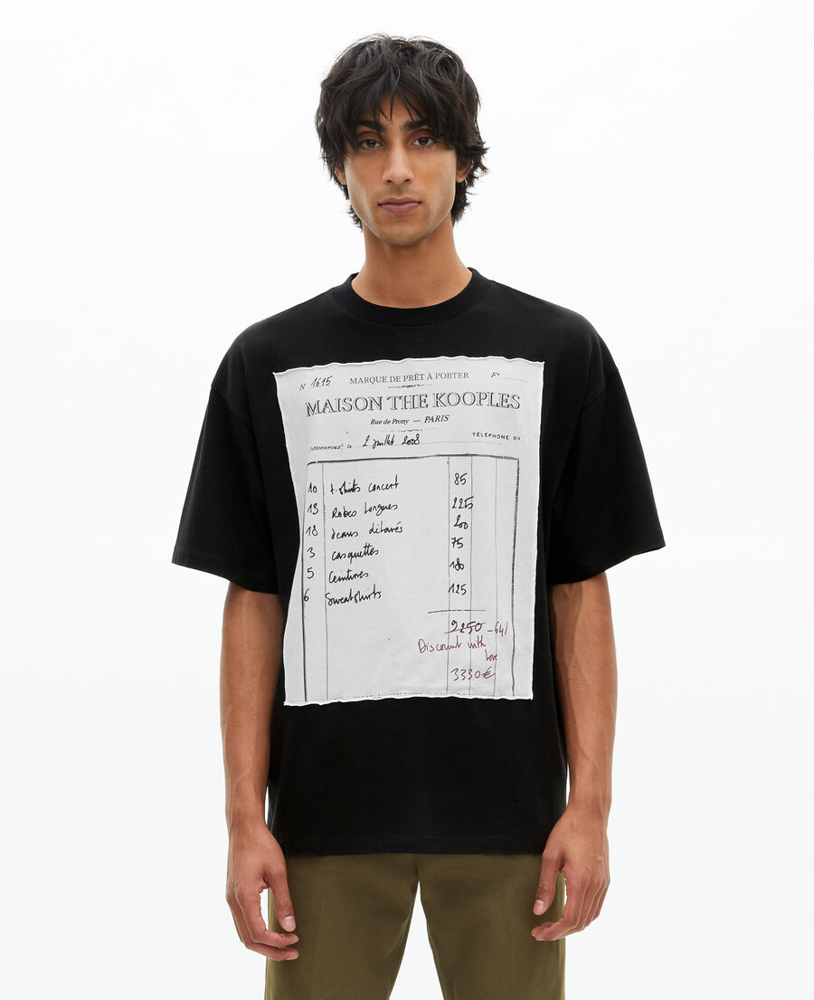 The Kooples HOMME BLACK WASHED t-shirt loose noir
