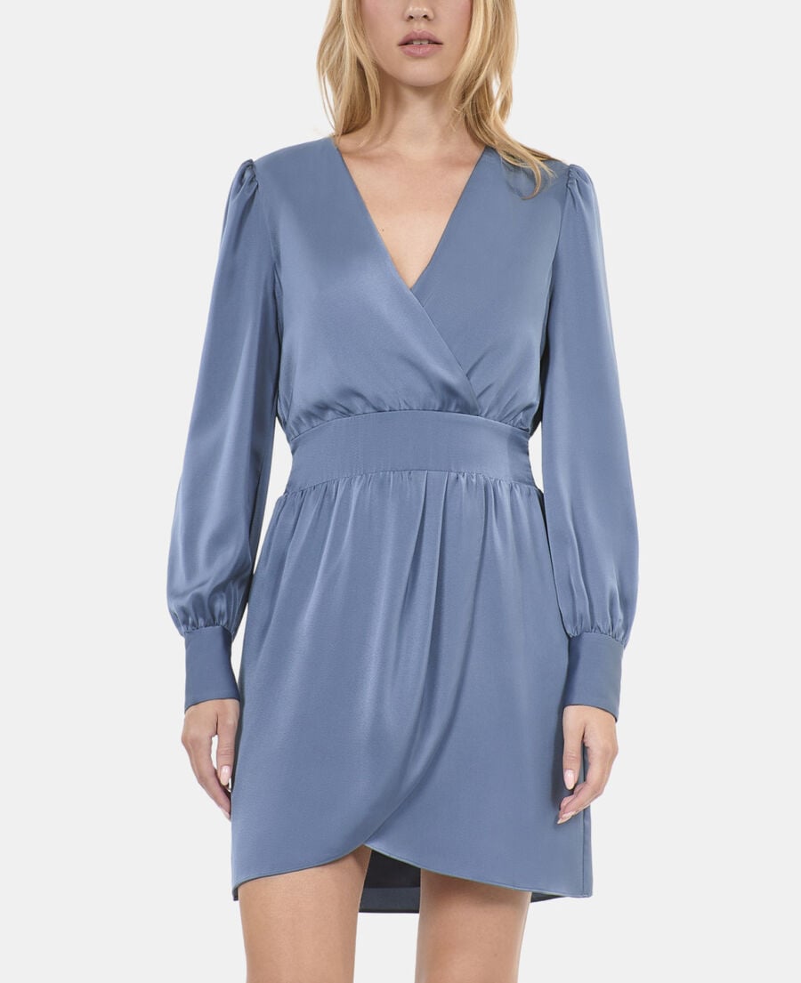 The Kooples WOMEN BLUE VINTAGE short blue dress