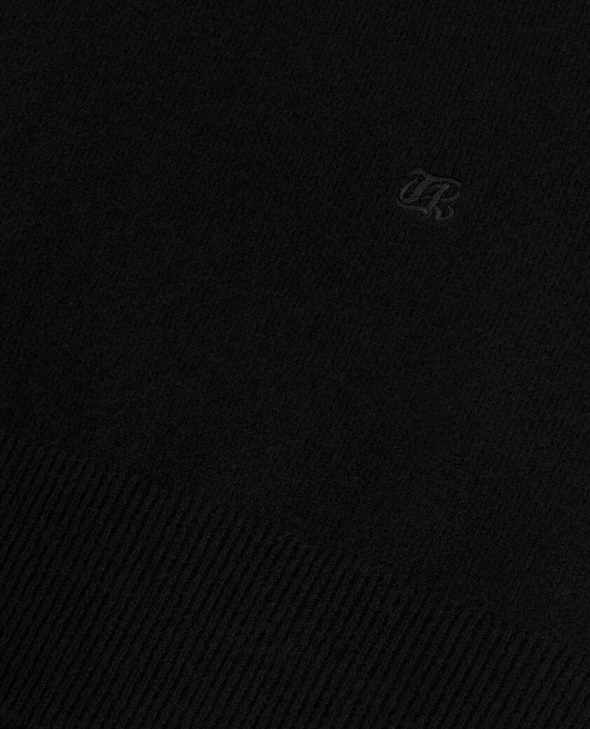 The Kooples HOMME BLACK pull col v en cachemire noir