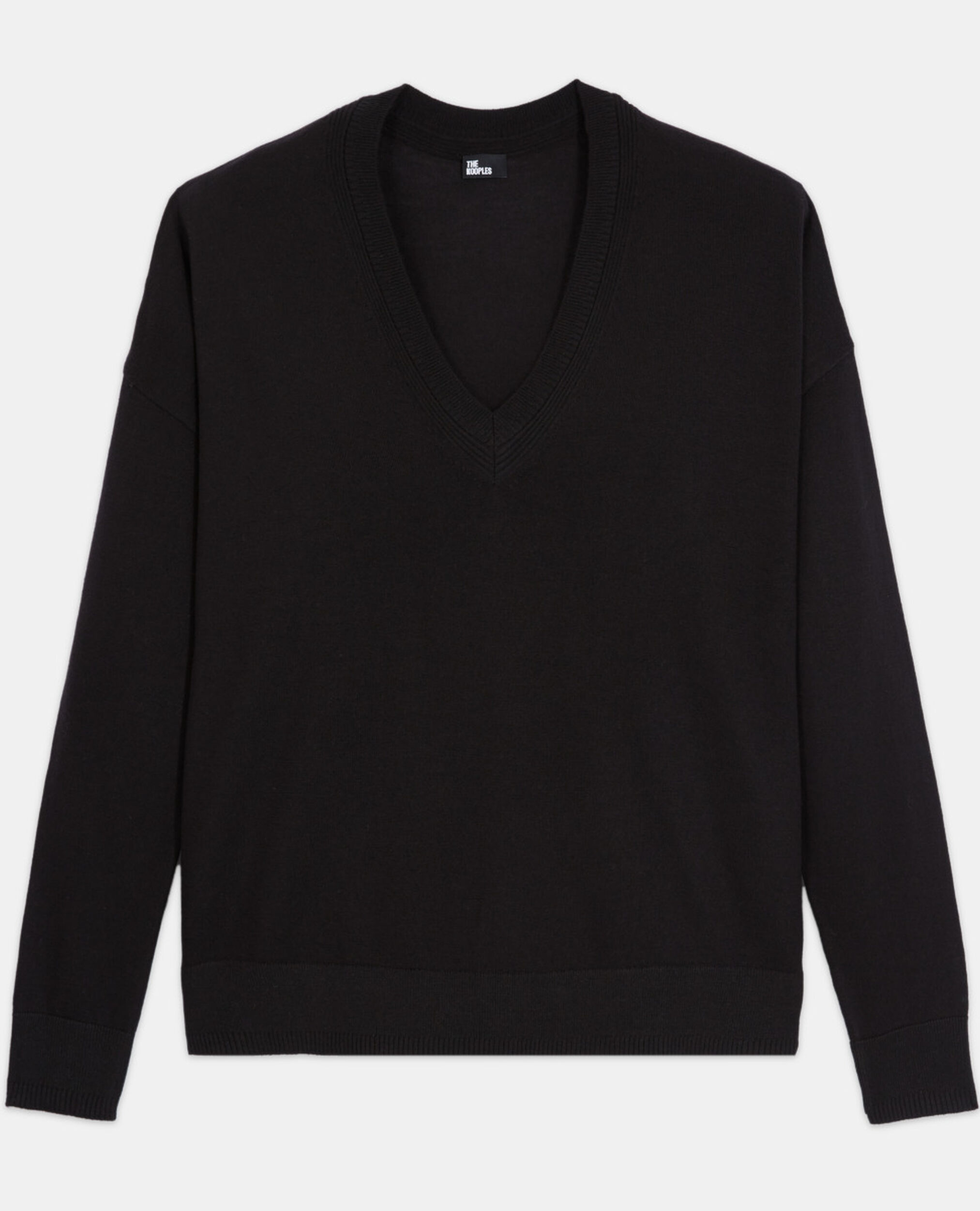 Pull en laine noir, BLACK, hi-res image number null