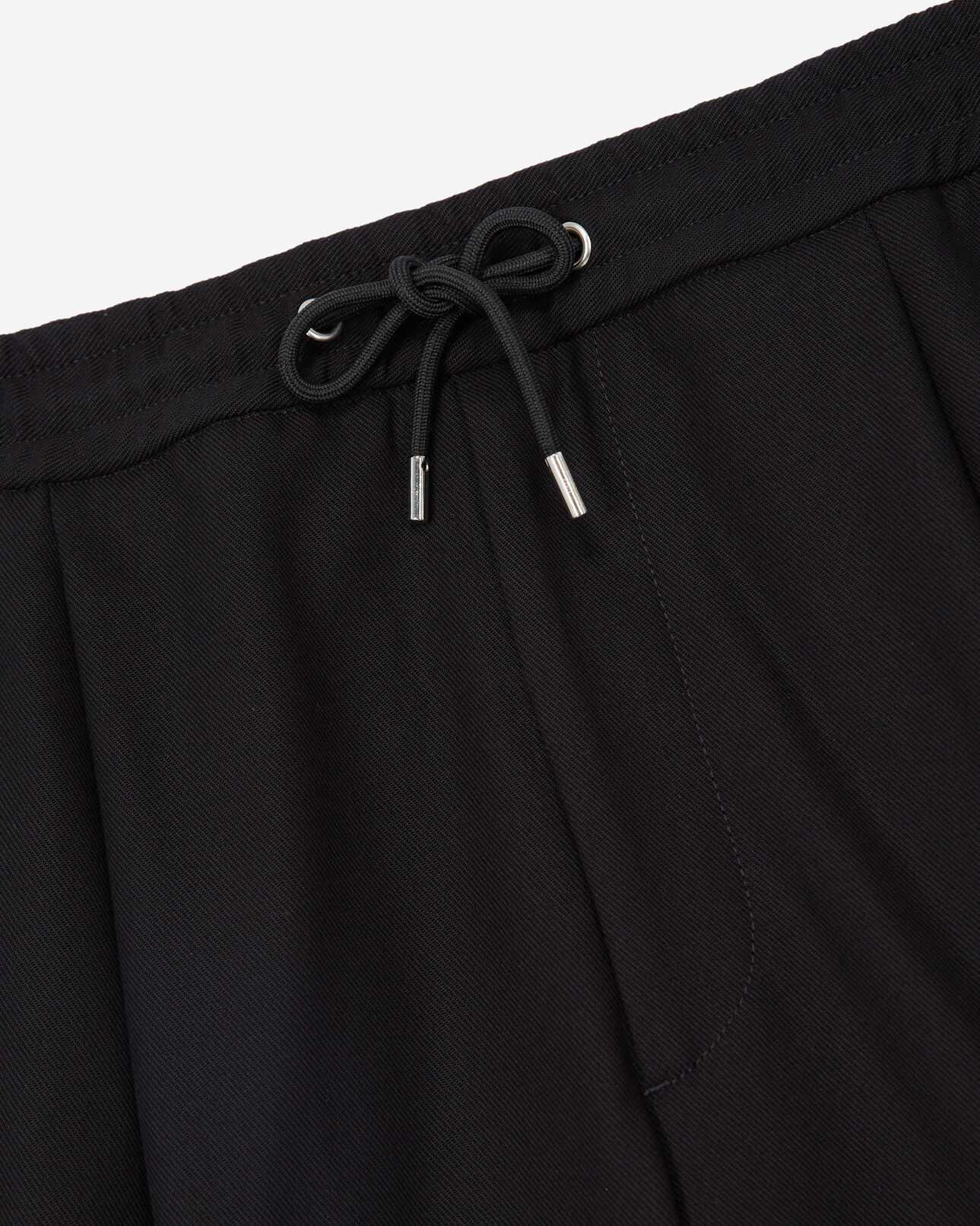 The Kooples HOMME BLACK pantalon droit coton noir à poches cargo
