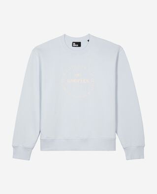 The Kooples FEMME LIGHT BLUE sweatshirt avec sérigraphie bleu clair