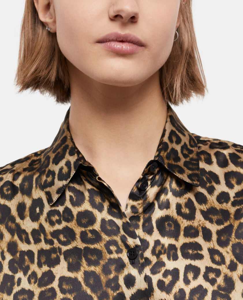 The Kooples FEMME LEOPARD chemise en soie léopard