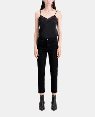 The Kooples WOMEN BLACK WASHED black slim jeans