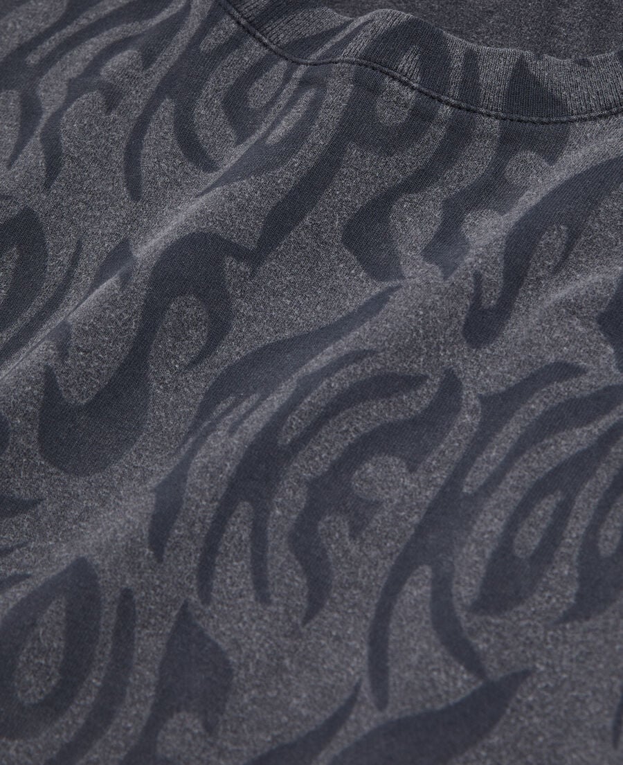 The Kooples HOMME BLACK WASHED t-shirt homme imprimé