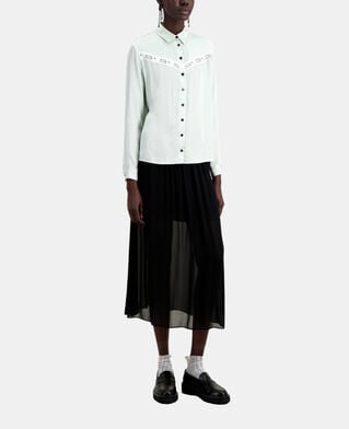 The Kooples F OCEAN light green shirt with lace detail