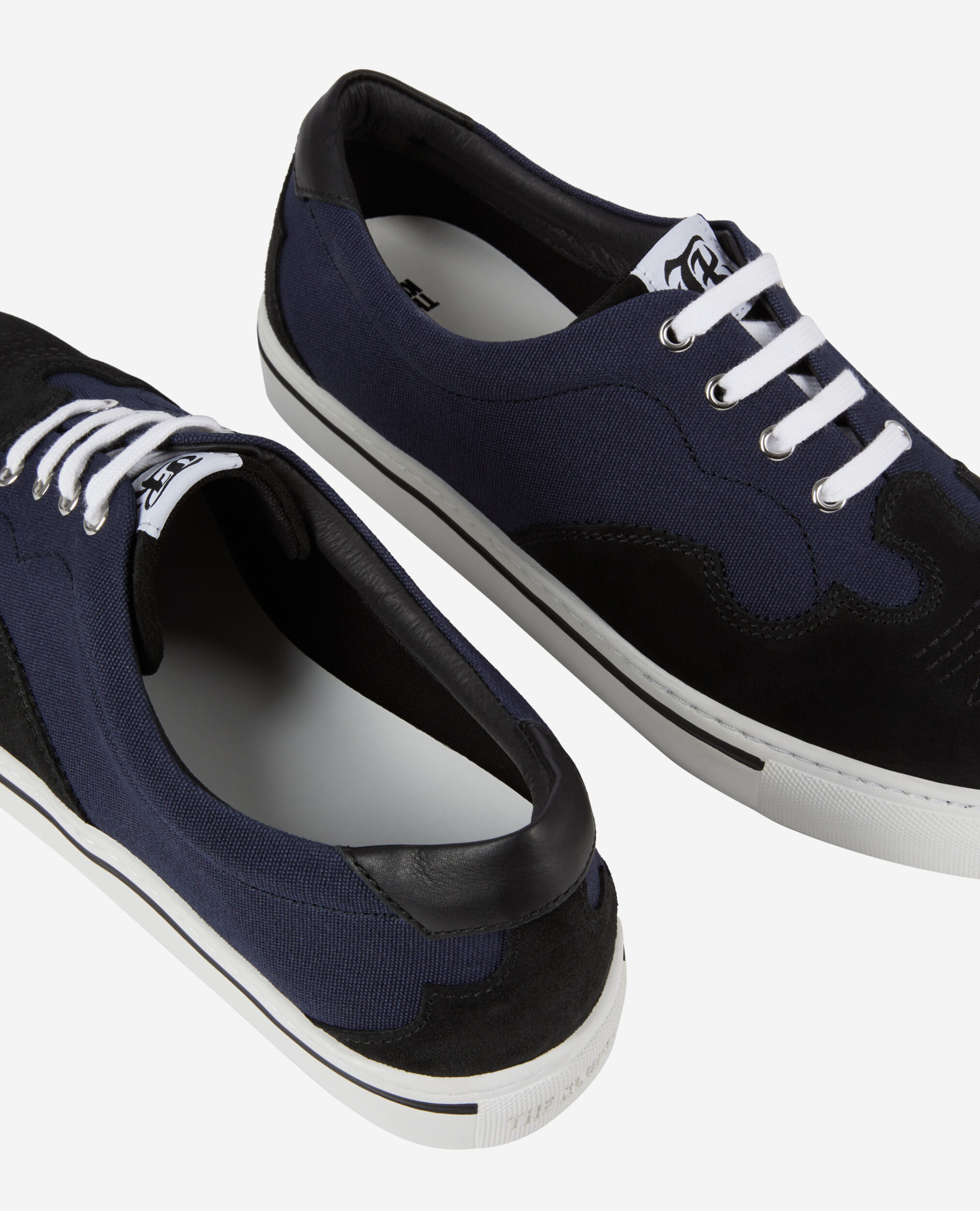 Navy blue canvas sneakers, NAVY, hi-res image number null