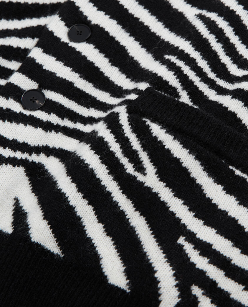 The Kooples HERREN BLACK WHITE wollpullover mit print