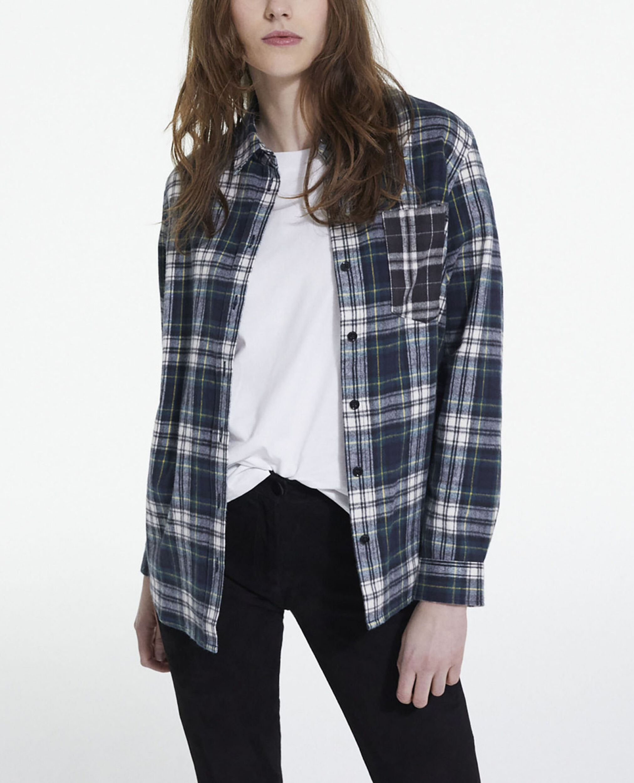 Overshirt with check motif, BOTTLE GREEN, hi-res image number null