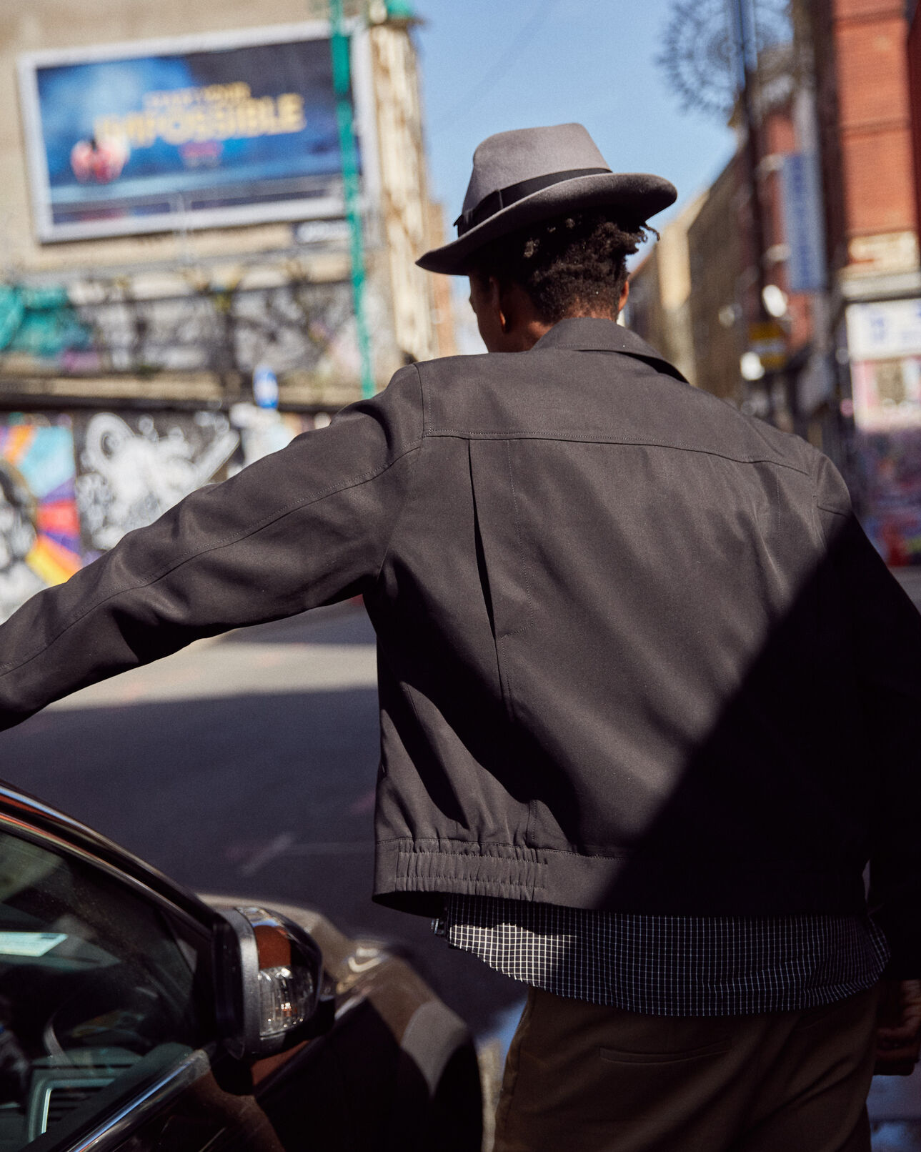 The Kooples MEN BLACK black blouse jacket with embroidery front and back