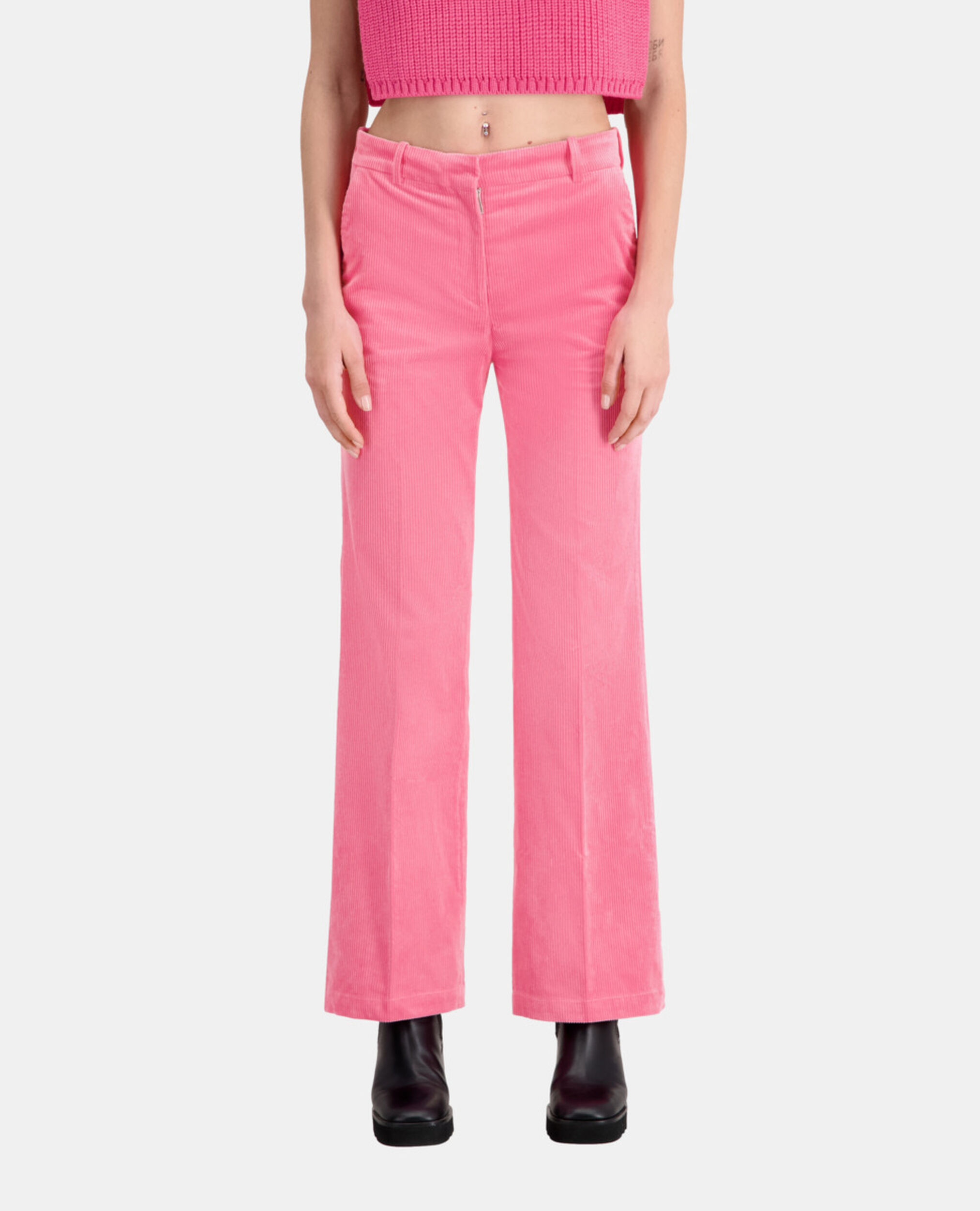 Pink corduroy trousers, OLD PINK, hi-res image number null