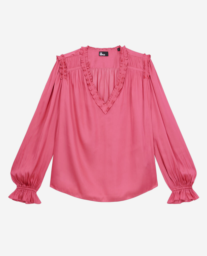 The Kooples WOMEN PINK pink top with shirring