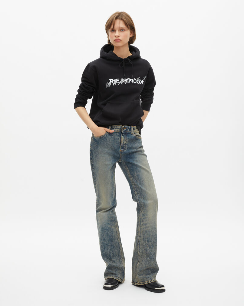 The Kooples F BLACK what is hoodie with black rhinestones
