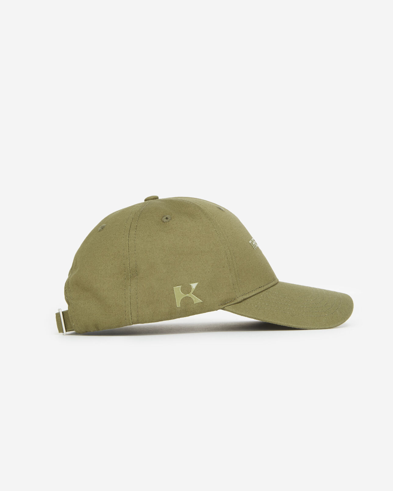 The Kooples MEN KAKI khaki cap in cotton with logo