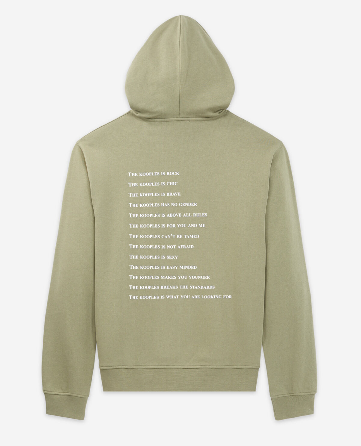 Sweat capuche coton kaki logo what is