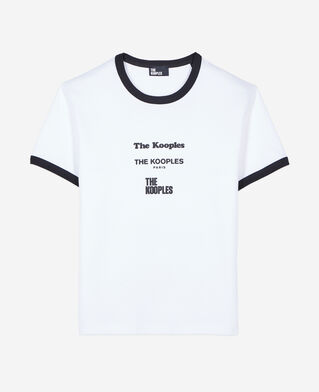 The Kooples WOMEN WHITE white locations serigraphy t-shirt