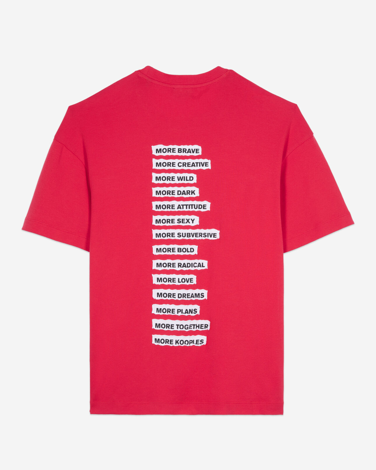 The Kooples FEMME RUBIS t-shirt avec patchs rouge