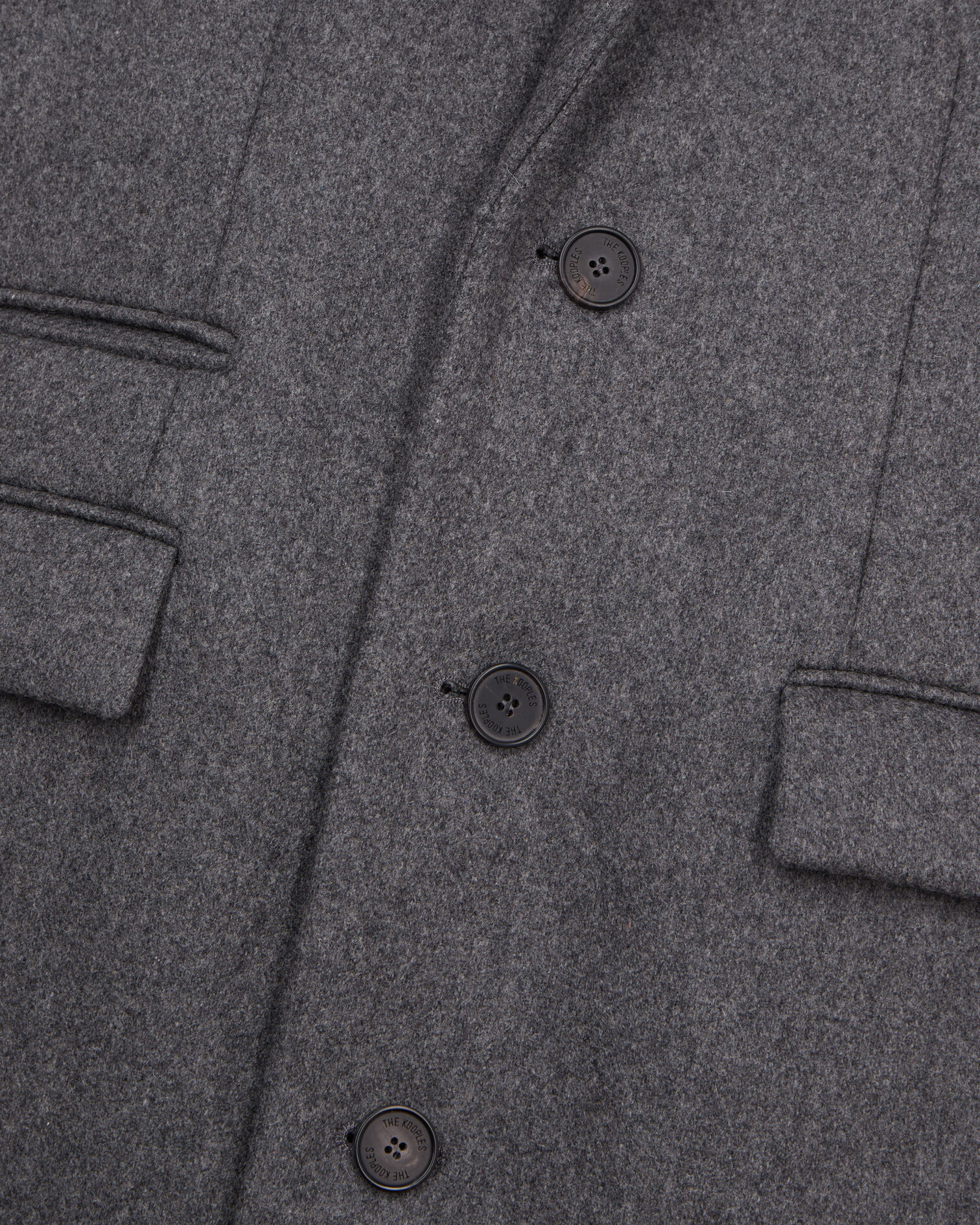 Manteau Gris chiné long en laine mélangée, GREY, hi-res image number null