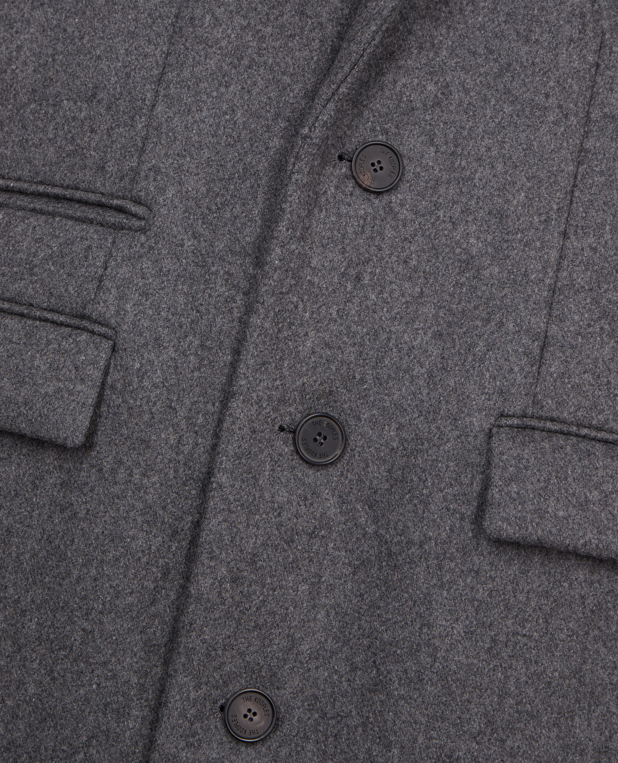Manteau Gris chiné long en laine mélangée, GREY, hi-res image number null