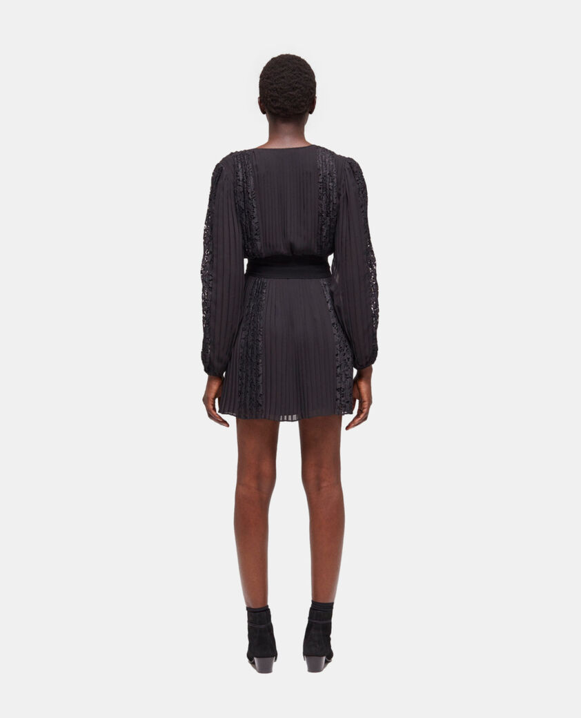 The Kooples WOMEN BLACK short black lace dress