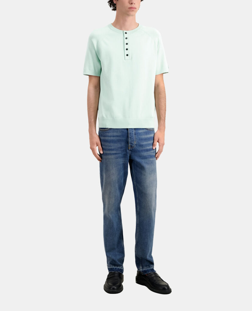 The Kooples HERREN OCEAN grünes t-shirt aus strick