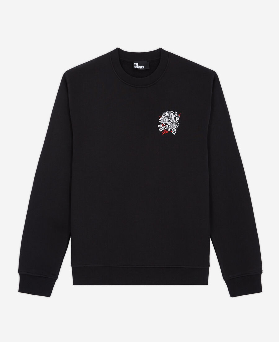sweatshirt logo tigre noir