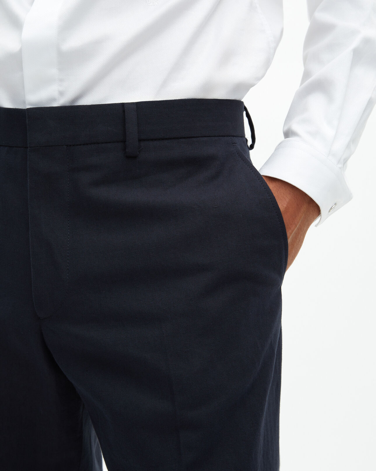 The Kooples HERREN NAVY gerade geschnittene anzughose in marineblau