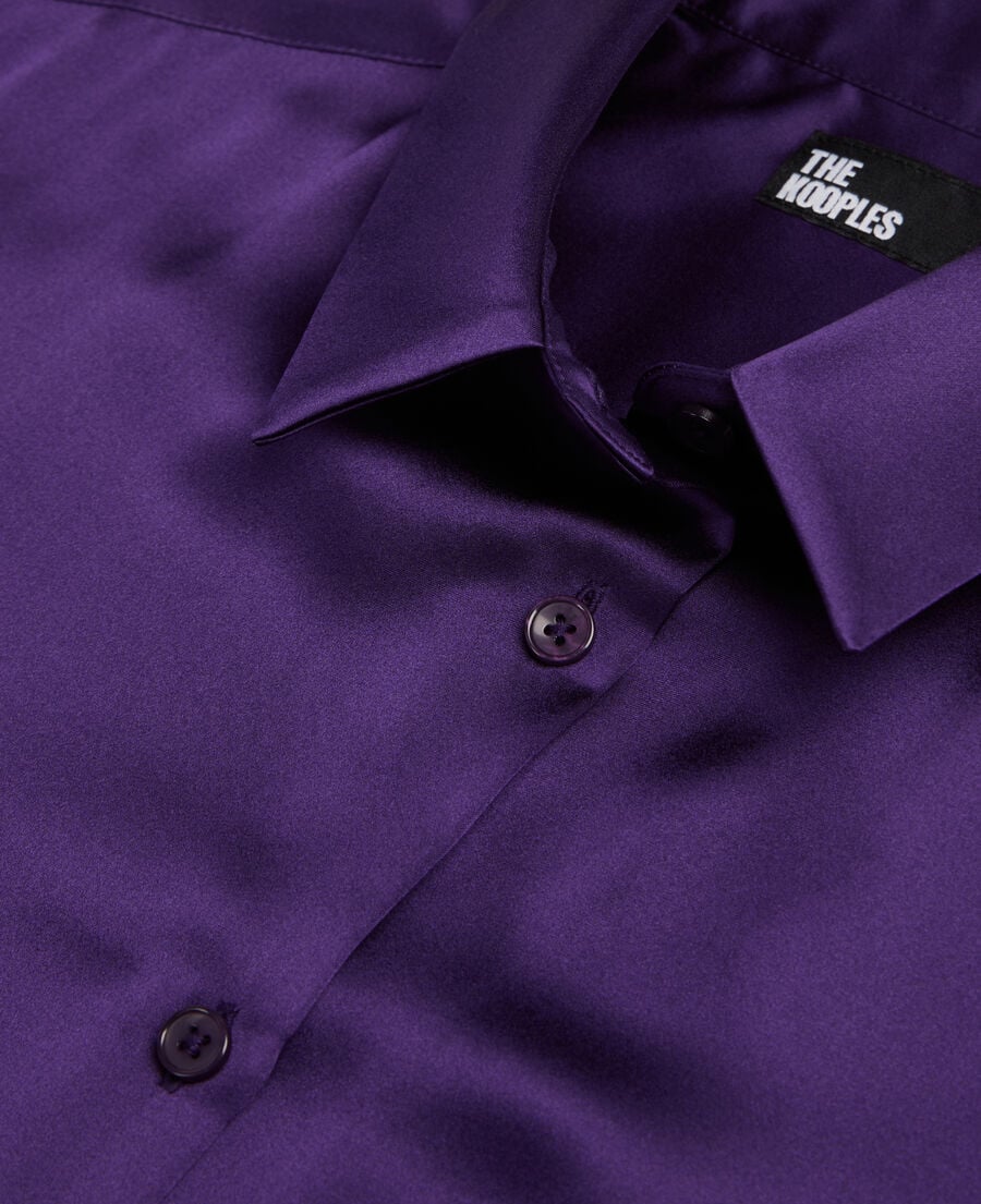 The Kooples F PURPLE mauve satin silk shirt