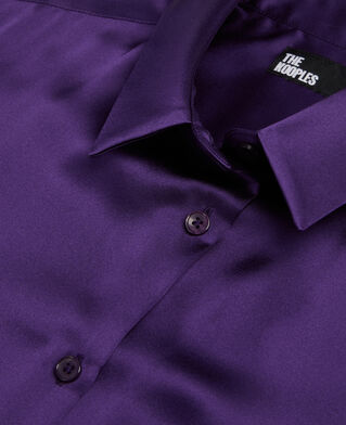 The Kooples F PURPLE mauve satin silk shirt