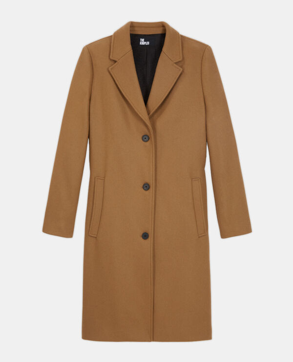 manteau en laine camel